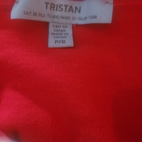 Tristan Red Button Up Sweater Sz.PS - Picture 7 of 7